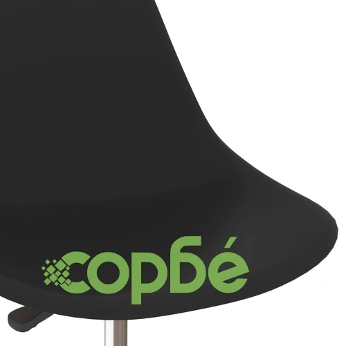 Въртящи се трапезни столове, 6 бр, черни, PP ➤ топ цена ➤ sorbe.bg
