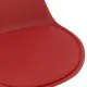 Въртящи се трапезни столове, 6 бр, червени, изкуствена кожа