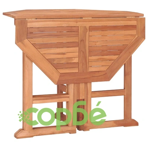 Градински трапезен комплект, сгъваем, 5 части, тик масив ➤ топ цена ➤ sorbe.bg