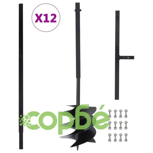 Градински свредел с дръжка, 250 мм, с удължител 12 м, стомана ➤ топ цена ➤ sorbe.bg