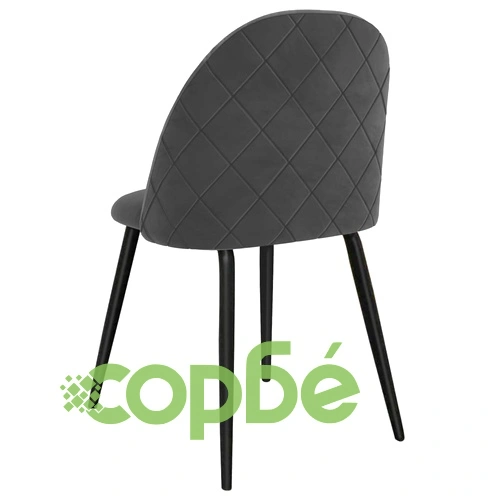 Трапезни столове, 6 бр, сиви, текстил ➤ топ цена ➤ sorbe.bg