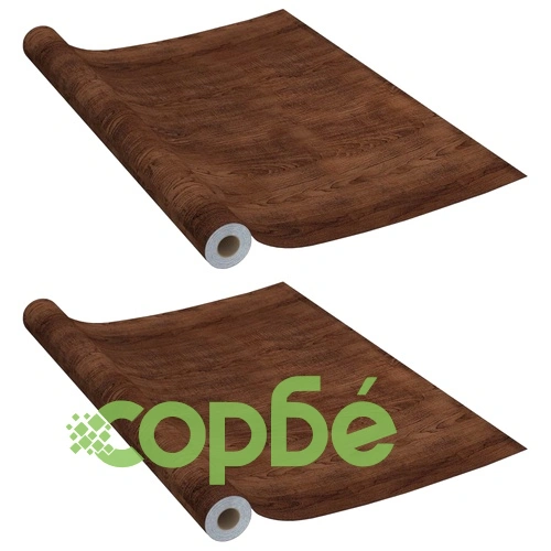 Самозалепващо фолио за мебели 2 бр тъмен дъб 500х90 см PVC ➤ топ цена ➤ sorbe.bg