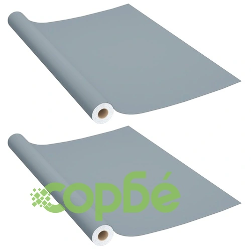 Самозалепващо фолио за мебели 2 бр сиви 500х90 см PVC ➤ топ цена ➤ sorbe.bg