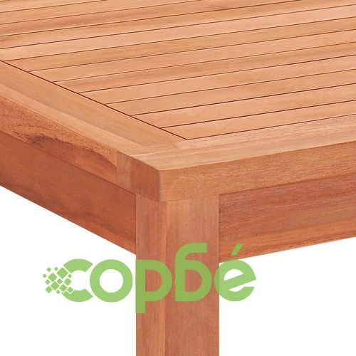 Градински комплект за хранене, 7 части, 160x80 см, масивно тиково дърво ➤ топ цена ➤ sorbe.bg