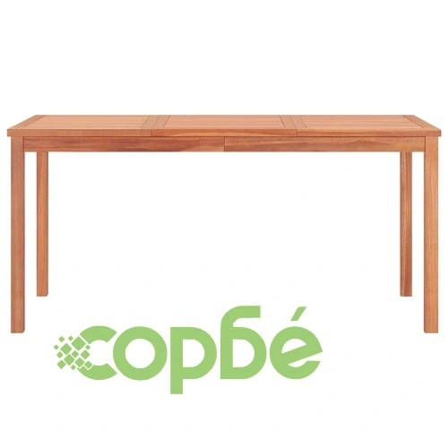 Градински комплект за хранене, 7 части, 160x80 см, масивно тиково дърво ➤ топ цена ➤ sorbe.bg