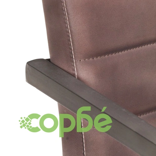 Конзолни трапезни столове, 4 бр, кафяви, естествена кожа ➤ топ цена ➤ sorbe.bg