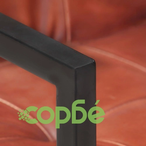 Конзолни трапезни столове, 4 бр, кафяви, естествена кожа ➤ топ цена ➤ sorbe.bg