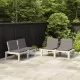 Градински лаундж пейки с възглавници 2 бр пластмаса бели