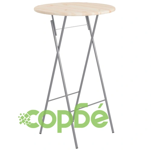 Сгъваеми бар маси, 6 бр, 60х113 см, стомана и естествен бор ➤ топ цена ➤ sorbe.bg