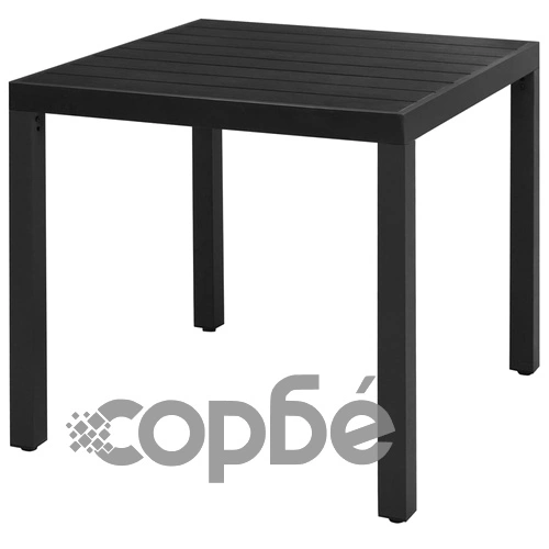 Градински трапезен комплект, 5 части, PVC ратан, черен ➤ топ цена ➤ sorbe.bg