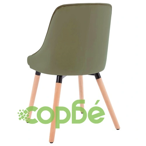 Трапезни столове, 6 бр, светлозелени, кадифе ➤ топ цена ➤ sorbe.bg