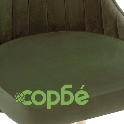 Трапезни столове, 6 бр, светлозелени, кадифе ➤ топ цена ➤ sorbe.bg