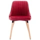 Трапезни столове, 6 бр, виненочервени, кадифе