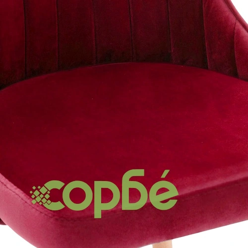 Трапезни столове, 6 бр, виненочервени, кадифе ➤ топ цена ➤ sorbe.bg