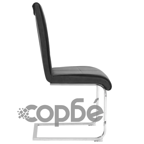 Конзолни трапезни столове, 6 бр, черни, изкуствена кожа ➤ топ цена ➤ sorbe.bg