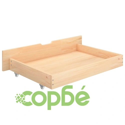 Рамка за легло с 2 чекмеджета, бор масив, 100x200 см ➤ топ цена ➤ sorbe.bg