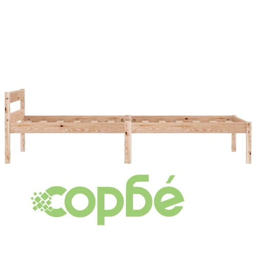 Рамка за легло с 2 чекмеджета, бор масив, 100x200 см ➤ топ цена ➤ sorbe.bg