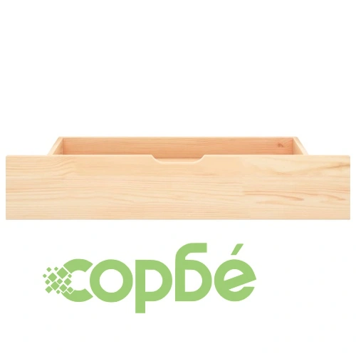 Рамка за легло с 2 чекмеджета, бор масив, 100x200 см ➤ топ цена ➤ sorbe.bg