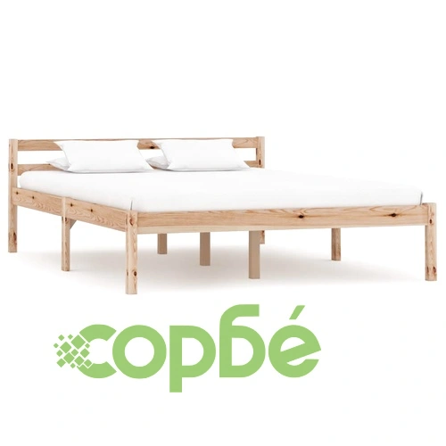 Рамка за легло с 2 чекмеджета, бор масив, 120х200 см ➤ топ цена ➤ sorbe.bg