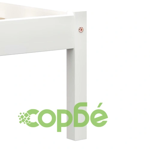 Рамка за легло с 2 чекмеджета, бяла, бор масив, 100x200 см ➤ топ цена ➤ sorbe.bg