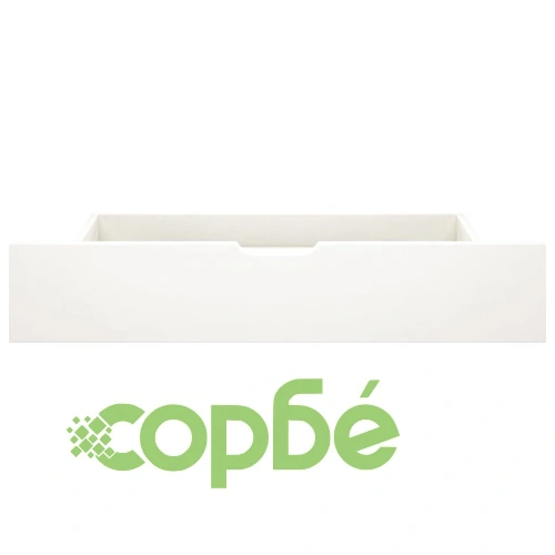 Рамка за легло с 2 чекмеджета, бяла, бор масив, 100x200 см ➤ топ цена ➤ sorbe.bg