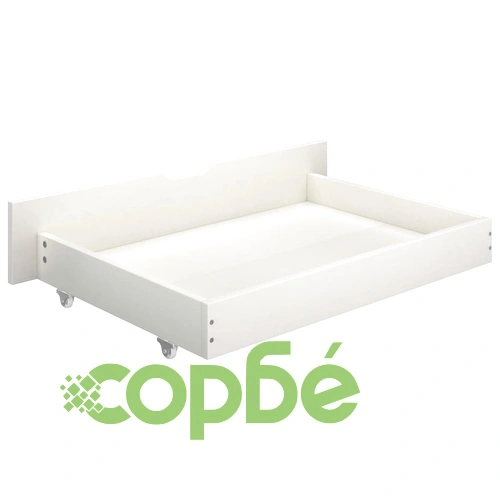 Рамка за легло с 2 чекмеджета, бяла, бор масив, 120x200 см ➤ топ цена ➤ sorbe.bg