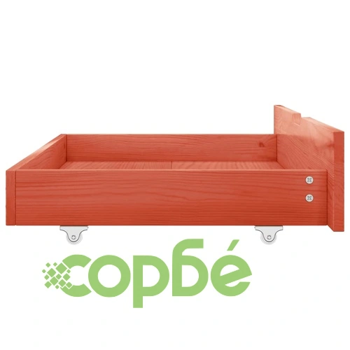 Рамка за легло с 2 чекмеджета меденокафява бор масив 90x200 см ➤ топ цена ➤ sorbe.bg