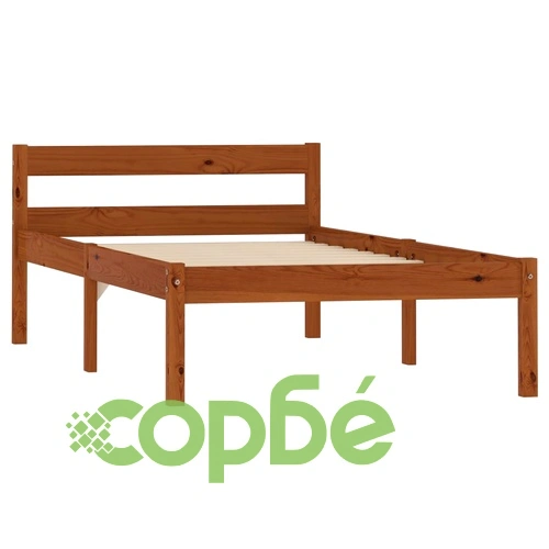 Рамка за легло с 2 чекмеджета меденокафява бор масив 100x200 см ➤ топ цена ➤ sorbe.bg