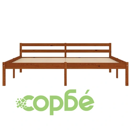 Рамка за легло с 2 чекмеджета меденокафява бор масив 160x200 см ➤ топ цена ➤ sorbe.bg