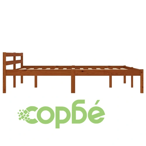 Рамка за легло с 2 чекмеджета меденокафява бор масив 160x200 см ➤ топ цена ➤ sorbe.bg