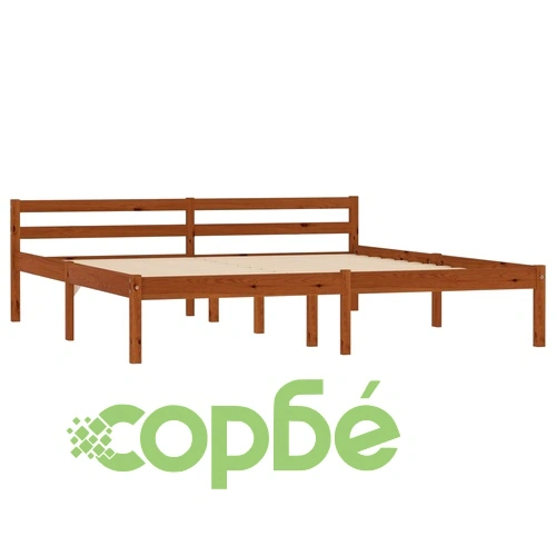 Рамка за легло с 2 чекмеджета меденокафява бор масив 180x200 см ➤ топ цена ➤ sorbe.bg