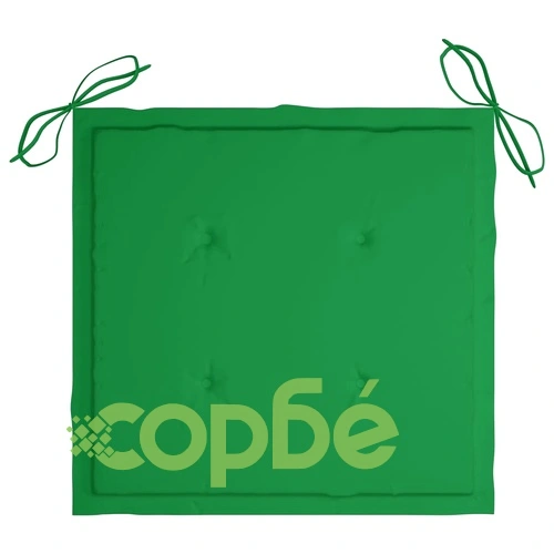 Градински столове с възглавници, 2 бр, тик масив и стомана ➤ топ цена ➤ sorbe.bg