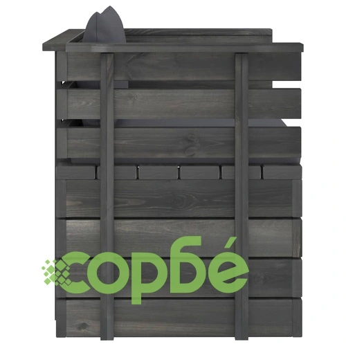 Градински лаундж комплект палети възглавници 8 части бор масив ➤ топ цена ➤ sorbe.bg