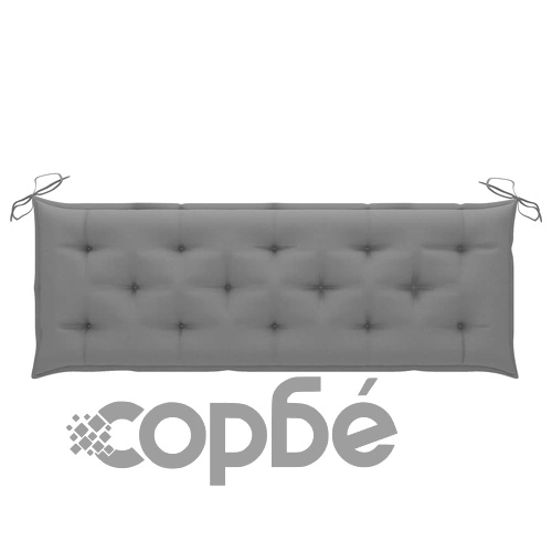 Пейка Батавия със сива възглавница, 150 см, тик масив ➤ топ цена ➤ sorbe.bg