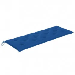 Пейка Батавия със синя възглавница, 150 см, тик масив