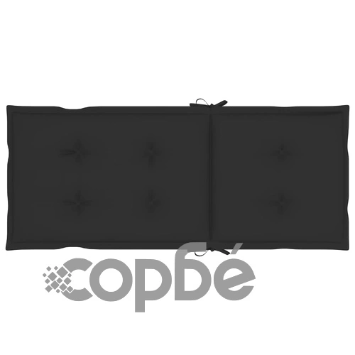 Градински стол с черни възглавници, тиково дърво масив ➤ топ цена ➤ sorbe.bg