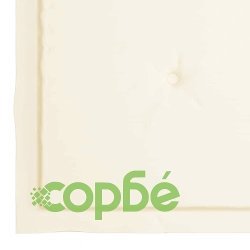 Градински столове, 2 бр, кремави възглавници, тик масив ➤ топ цена ➤ sorbe.bg