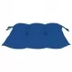Люлеещ се стол със синя възглавница, тиково дърво масив