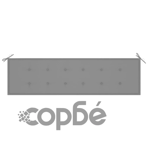 Градинска пейка със сиво шалте, 175 см, тик масив ➤ топ цена ➤ sorbe.bg