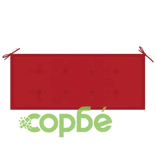 Стифираща градинска пейка с възглавница, 128,5 см, тик масив ➤ топ цена ➤ sorbe.bg