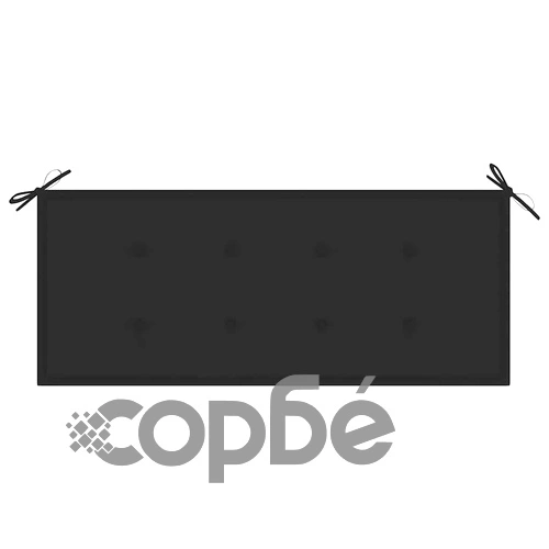 Стифираща градинска пейка с възглавница, 128,5 см, тик масив ➤ топ цена ➤ sorbe.bg