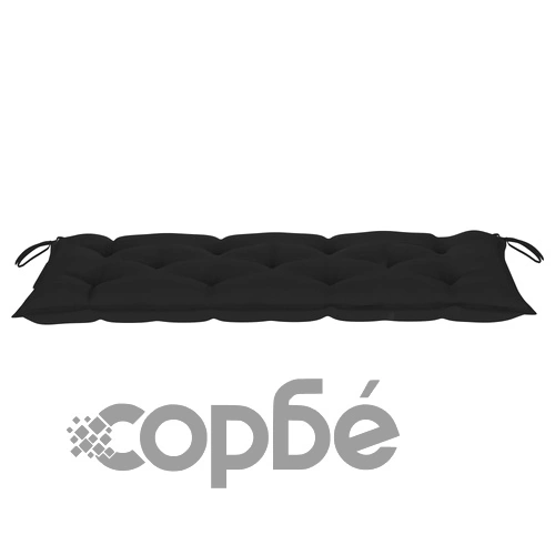 Стифираща градинска пейка с възглавница, 128,5 см, тик масив ➤ топ цена ➤ sorbe.bg