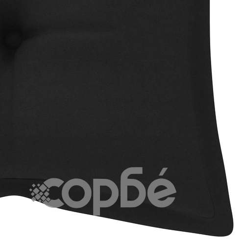 Стифираща градинска пейка с възглавница, 128,5 см, тик масив ➤ топ цена ➤ sorbe.bg