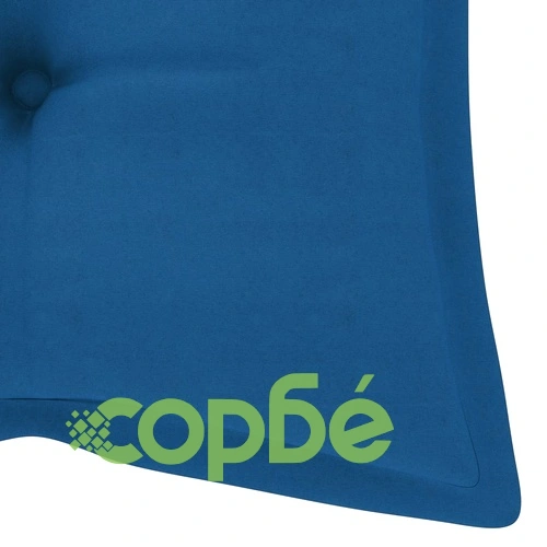 Стифираща градинска пейка с възглавница, 128,5 см, тик масив ➤ топ цена ➤ sorbe.bg