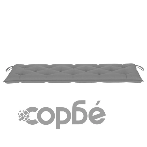 Стифираща градинска пейка с възглавница, 159 см, тик масив ➤ топ цена ➤ sorbe.bg