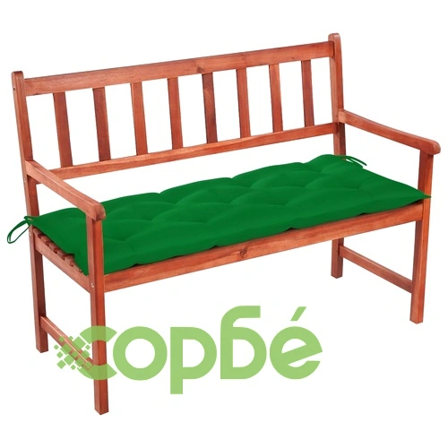 Градинска пейка с възглавница, 120 cм, акация масив ➤ топ цена ➤ sorbe.bg