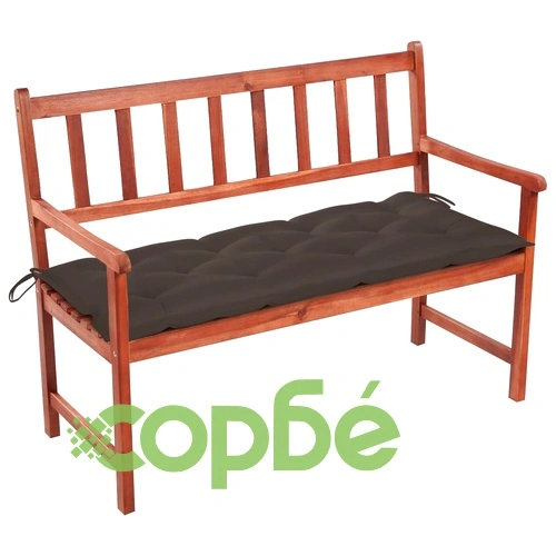 Градинска пейка с възглавница, 120 cм, акация масив ➤ топ цена ➤ sorbe.bg