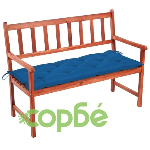 Градинска пейка с възглавница, 120 cм, акация масив ➤ топ цена ➤ sorbe.bg