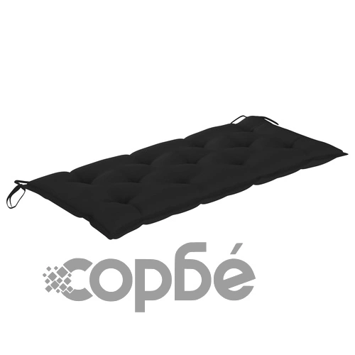 Сгъваема градинска пейка с възглавница, 118 см, бамбук ➤ топ цена ➤ sorbe.bg