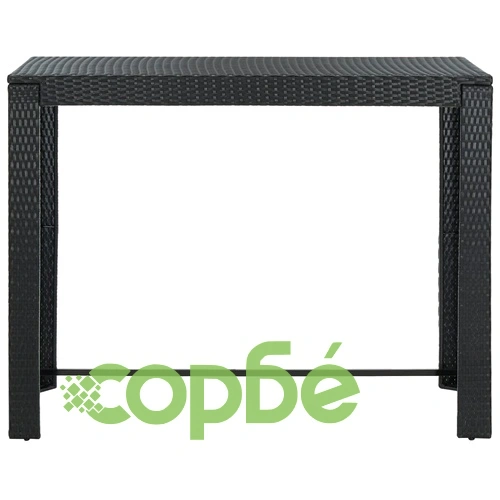 Градински бар комплект с кремави възглавници 7 части полиратан ➤ топ цена ➤ sorbe.bg